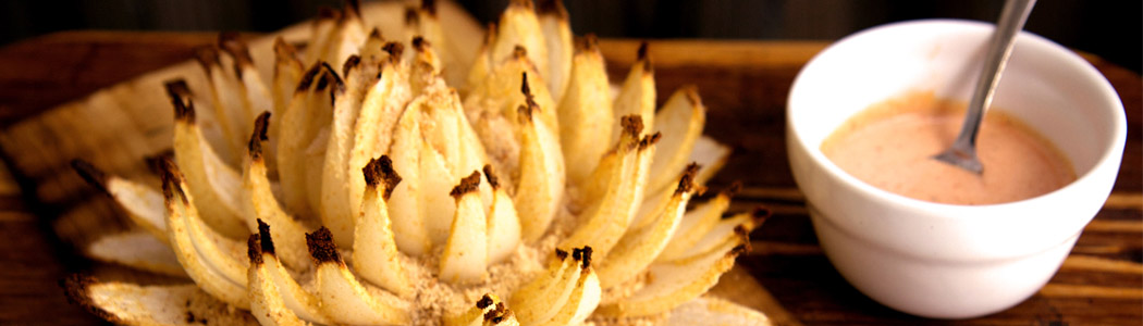 Grilled Blooming Onion on the Weber Q