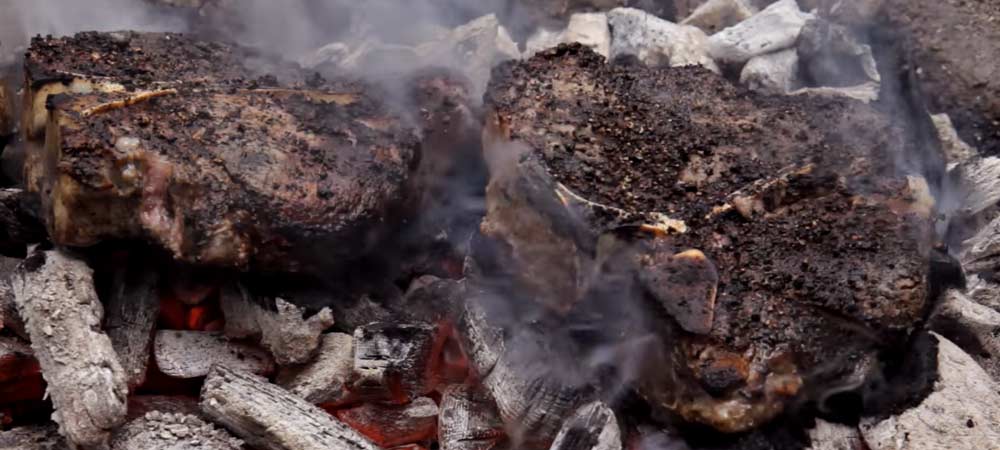 Caveman Steak Recipe - Cooked Directly on the Coals