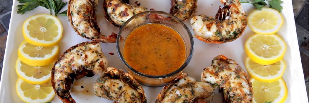 Grilled Lobster Tails On The Grill With Creole Compound Butter Sauce Recipe Video