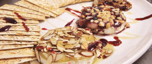 Baked Brie With Nuts and Fruit Preserves