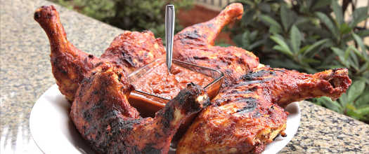 Barbecue Chicken with Bourbon Peach BBQ Sauce Recipe Video