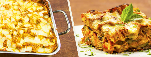 Ribeye Steak Lasagna with Fire Roasted Vegetables Recipe Video