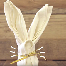 How to Fold an Easter Bunny Napkin