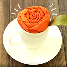 How to Fold a Napkin Rose