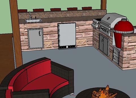 Ultimate Outdoor Kitchen Wishlist Sketch 3