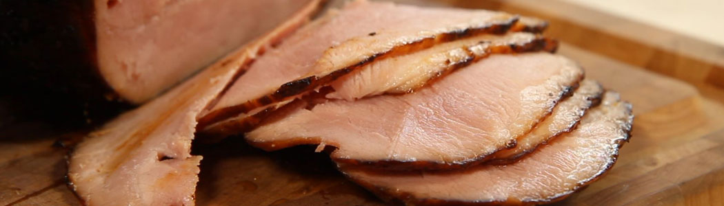 Rotisserie Bourbon & Cane Syrup Glazed Ham on Caliber Crossflame Pro GrillRecipe Video