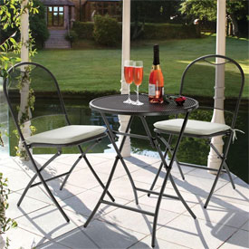 International Caravan Mandalay Wrought Iron Porch Swing - Antique Black